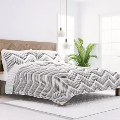 Sale Kirklands Home Gray Chevron Reversible 2-pc. Twin Quilt Set