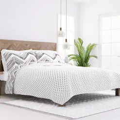 Outlet Kirklands Home Gray Chevron Reversible 3-pc. Queen Quilt Set