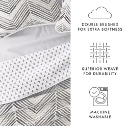 Online Kirklands Home Gray Chevron Reversible 3-pc. King Quilt Set