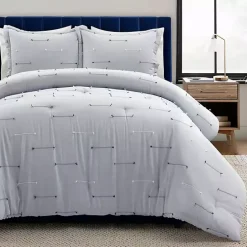 Clearance Kirklands Home Clip Jacquard 3-pc. Full/Queen Comforter Set Gray