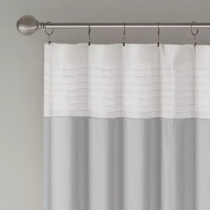 Clearance Kirklands Home Gray Color Block Striped Curtain Panel, 84 in.