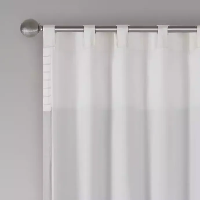 Clearance Kirklands Home Gray Color Block Striped Curtain Panel, 84 in.