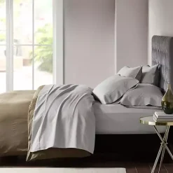 New Kirklands Home Cotton Blend Sateen 6-pc. Queen Sheet Set Gray