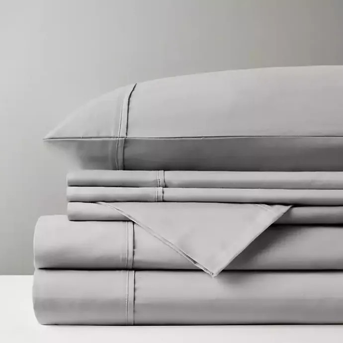 New Kirklands Home Cotton Blend Sateen 6-pc. Queen Sheet Set Gray