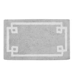 Sale Kirklands Home Cotton Tufted Bath Mat with Border, 40 in. Gray