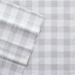 Clearance Kirklands Home Gray Country Plaid 4-pc. California King Sheet Set