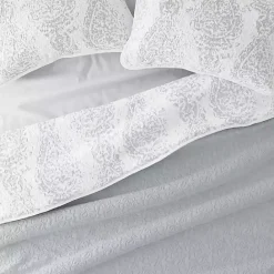 Best Kirklands Home Gray Damask Reversible 3-pc. Queen Quilt Set