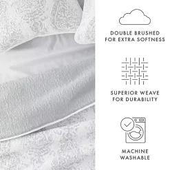 Sale Kirklands Home Gray Damask Reversible 3-pc. King Quilt Set