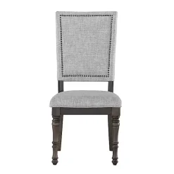 Outlet Kirklands Home Dawson Upholstered Dining Chairs, Set of 2 Gray