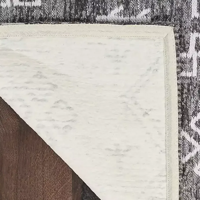 Outlet Kirklands Home Gray Distressed Geo Markings Accent Rug, 2x3