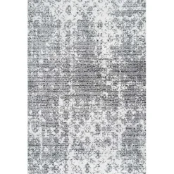 New Kirklands Home Gray Distressed Power Loomed Area Rug, 12x15
