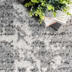 New Kirklands Home Gray Distressed Power Loomed Area Rug, 12x15