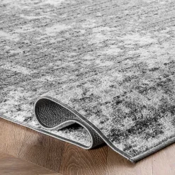Hot Kirklands Home Gray Distressed Power Loomed Area Rug, 8x12