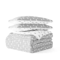 New Kirklands Home Gray Dotted Reversible 2-pc. Twin Quilt Set