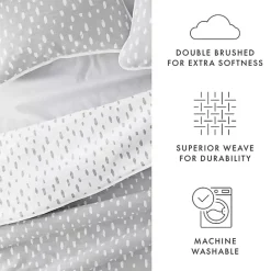 New Kirklands Home Gray Dotted Reversible 2-pc. Twin Quilt Set