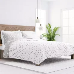 Online Kirklands Home Gray Dotted Reversible 3-pc. King Quilt Set