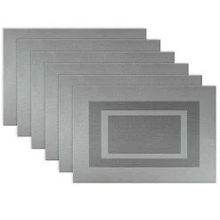 Hot Kirklands Home Double Frame Placemats, Set of 6 Gray