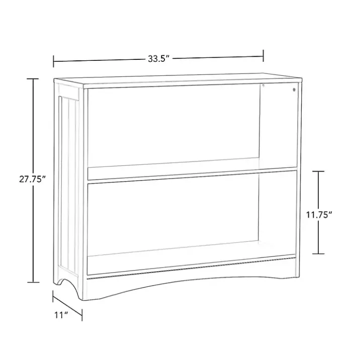 Clearance Kirklands Home Gray Double Shelf Wooden Bookcase