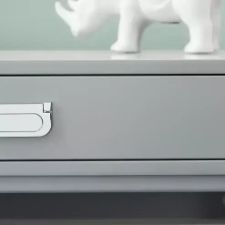 New Kirklands Home 2-Drawer X-Frame Desk Gray