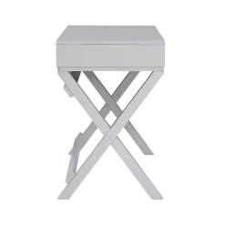 New Kirklands Home 2-Drawer X-Frame Desk Gray
