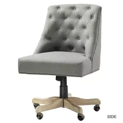 Online Kirklands Home Dylan Upholstered Office Chair Gray