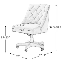 Online Kirklands Home Dylan Upholstered Office Chair Gray