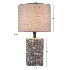 Outlet Kirklands Home Embossed Ceramic Bayard Table Lamp Gray