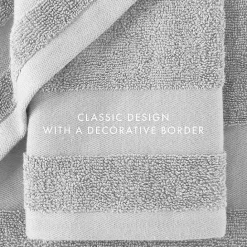 New Kirklands Home Essential Cotton Bath Towels, Set of 4 Gray
