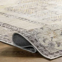 Outlet Kirklands Home Gray Faded Medallion Washable Area Rug, 4x6