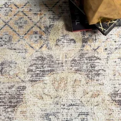 Online Kirklands Home Gray Faded Medallion Washable Area Rug, 5x8