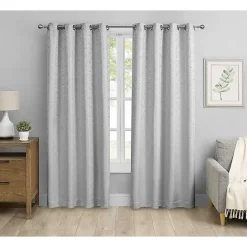 Hot Kirklands Home Fans Blackout Curtain Panel Set, 96 in. Gray