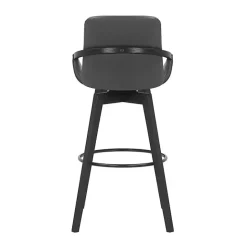 Discount Kirklands Home Faux Leather Baylor Swivel Bar Stool Gray