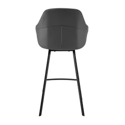 Kirklands Home Faux Leather Brigden Swivel Counter Stool Gray