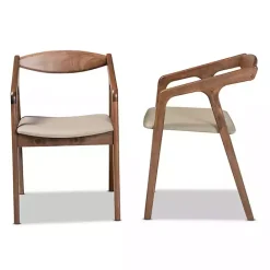 Outlet Kirklands Home Faux Leather Harland Dining Chairs, Set of 2 Gray