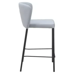 Best Kirklands Home Faux Leather Liddy Counter Stools, Set of 2 Gray