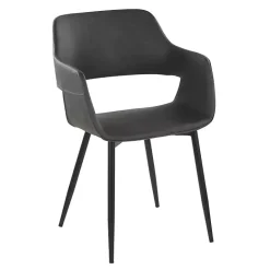 Sale Kirklands Home Faux Leather Marge Dining Chairs, Set of 2 Gray