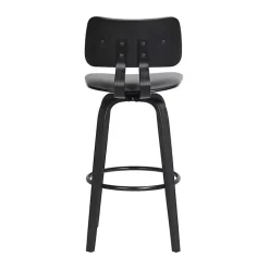 Outlet Kirklands Home Faux Leather Pico Swivel Counter Stool Gray