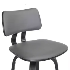 Outlet Kirklands Home Faux Leather Pico Swivel Counter Stool Gray