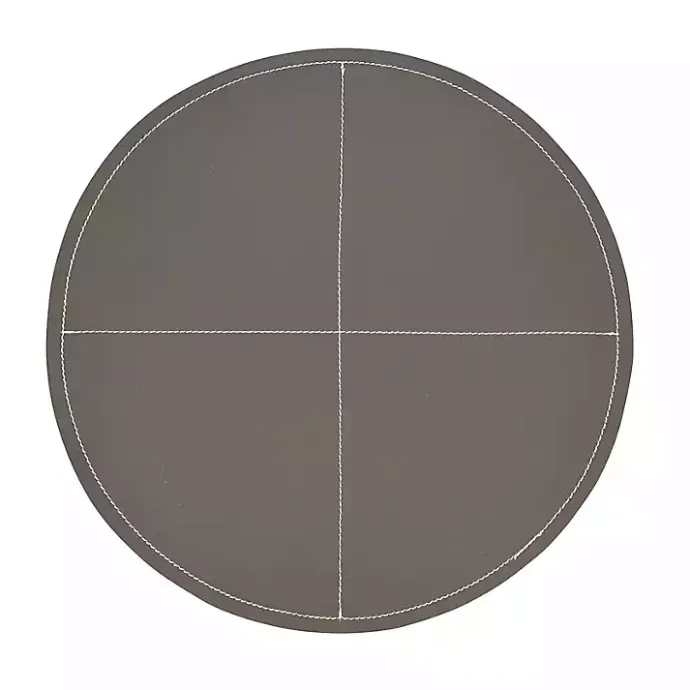 Sale Kirklands Home Faux Leather Placemats, Set of 4 Gray