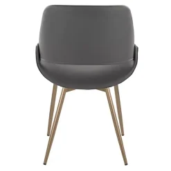Clearance Kirklands Home Faux Leather Scooped Accent Chairs, Set of 2 Gray