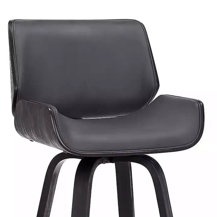 Hot Kirklands Home Faux Leather Tyler Swivel Bar Stool Gray