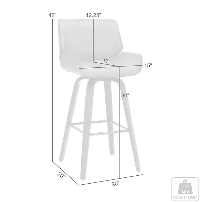 Hot Kirklands Home Faux Leather Tyler Swivel Bar Stool Gray