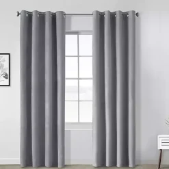Outlet Kirklands Home Faux Suede Blackout Curtain Panel, 108 in. Gray