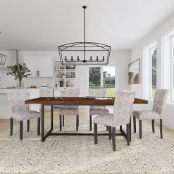 Online Kirklands Home Floral Parsons Dining Chairs, Set of 2 Gray