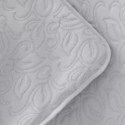 Clearance Kirklands Home Floral Stitch 3-pc. King Quilt Set Gray