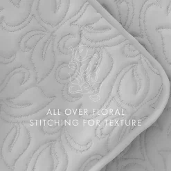 Clearance Kirklands Home Floral Stitch 3-pc. King Quilt Set Gray