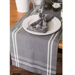 Online Kirklands Home French Chambray Table Runner Gray