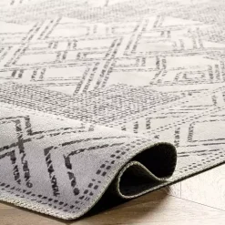 Best Kirklands Home Gray Geometric Medallion Washable Runner