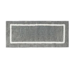 Hot Kirklands Home Gray Geometric Pattern Reversible Bath Mat, 60 in.