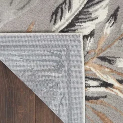 Outlet Kirklands Home Gray Grand Leaf Coastal Area Rug, 7x9